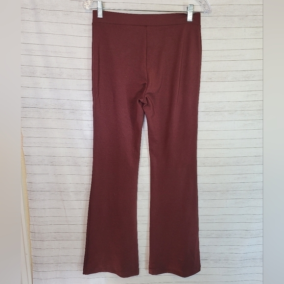 URBAN OUTFITTERS MAROON WIDE LEG FLARE LOW RISE PULL ON LEGGINGS, SZ 4 - Picture 6 of 12
